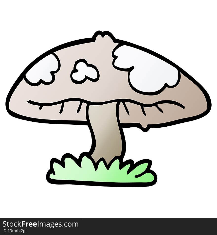 cartoon doodle mushroom