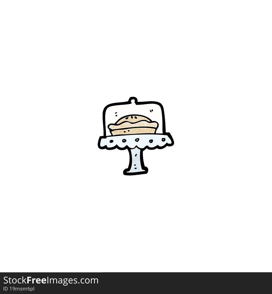 pie on pedestal cartoon