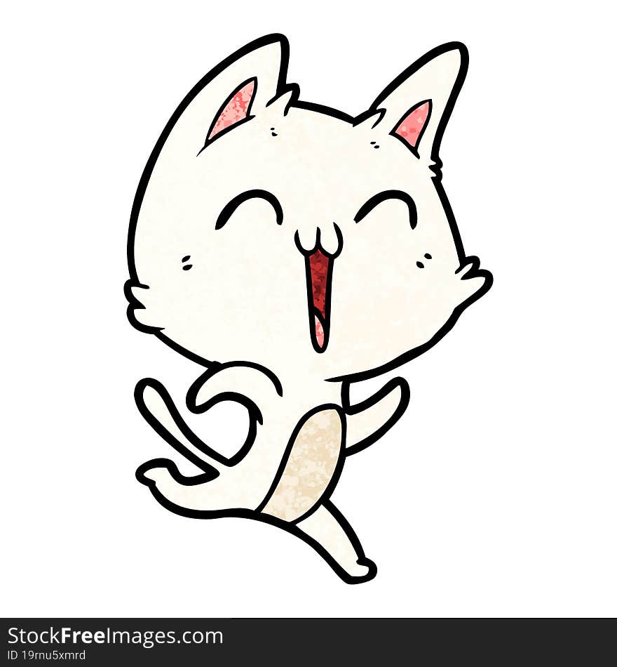 happy cartoon cat. happy cartoon cat