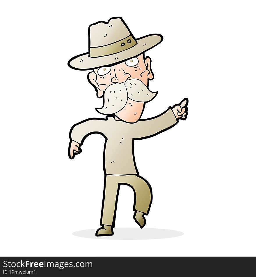 cartoon man in hat