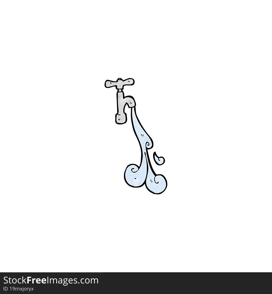 cartoon running faucet