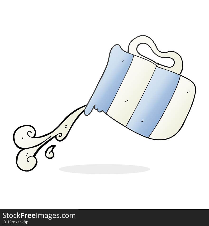 cartoon pouring milk jug