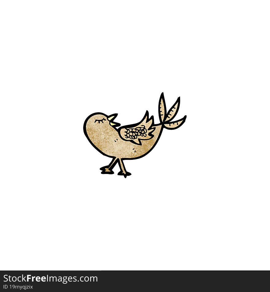 cartoon little bird