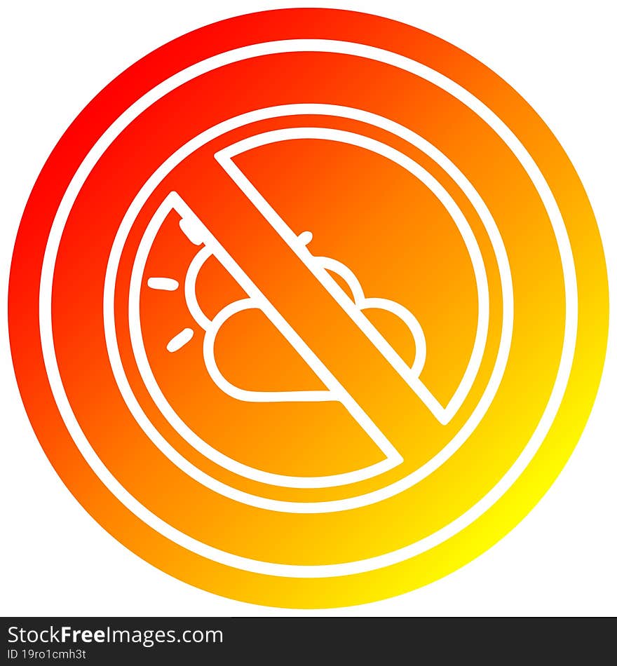 no weather circular in hot gradient spectrum