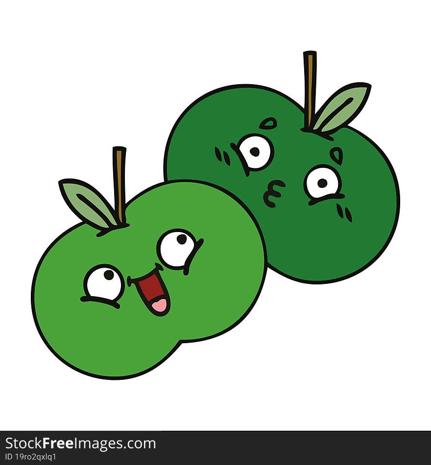 cute cartoon apples