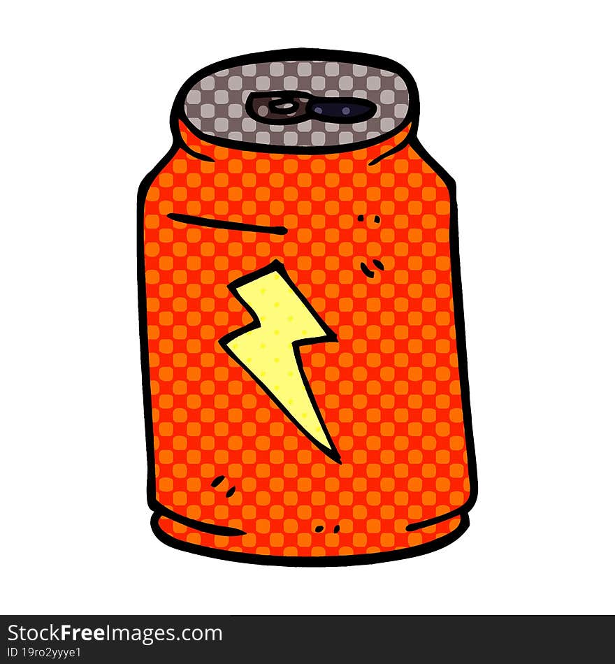 Cartoon Doodle Energy Drink