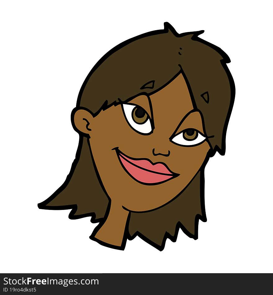 Cartoon Happy Woman