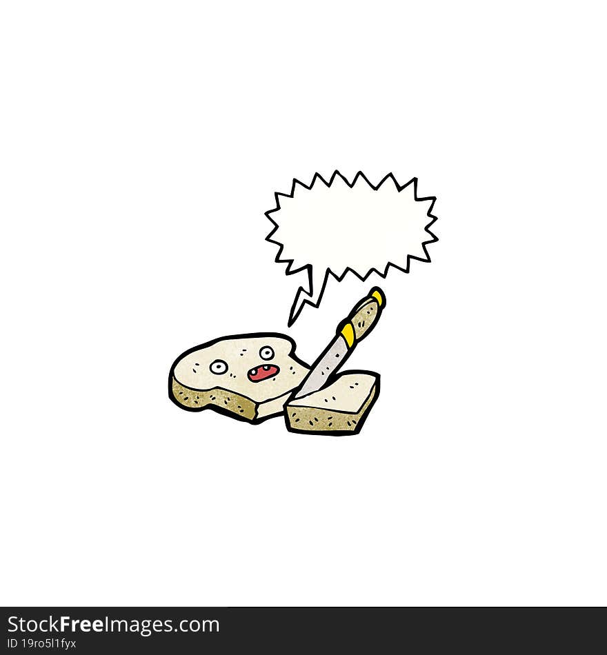 slice of bread cartoon character