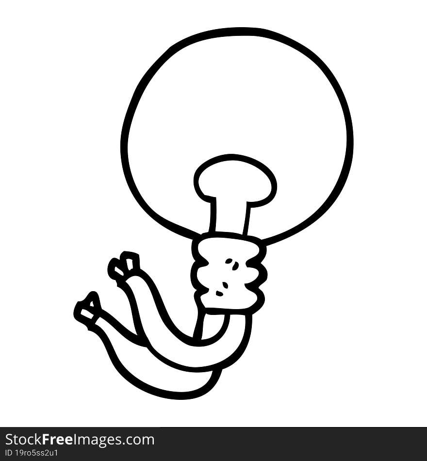 Line Drawing Cartoon Light Bulb