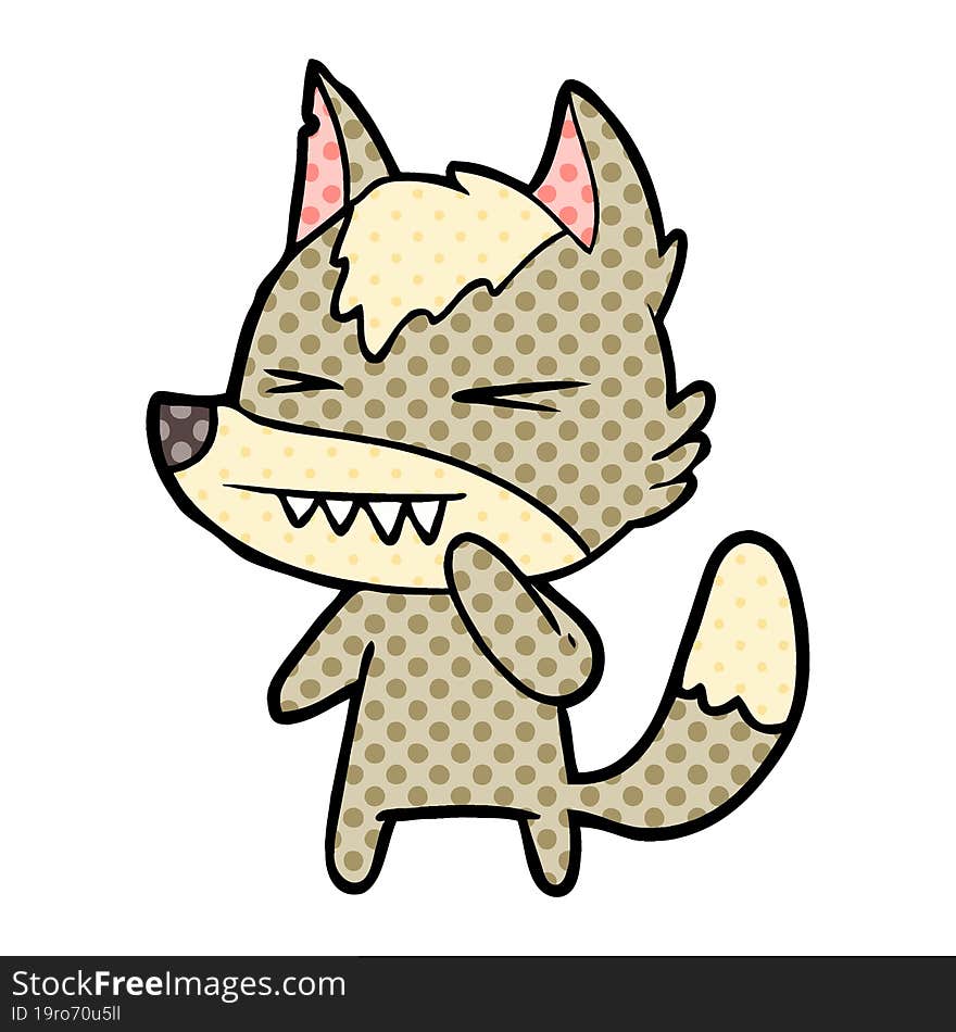 angry wolf cartoon. angry wolf cartoon