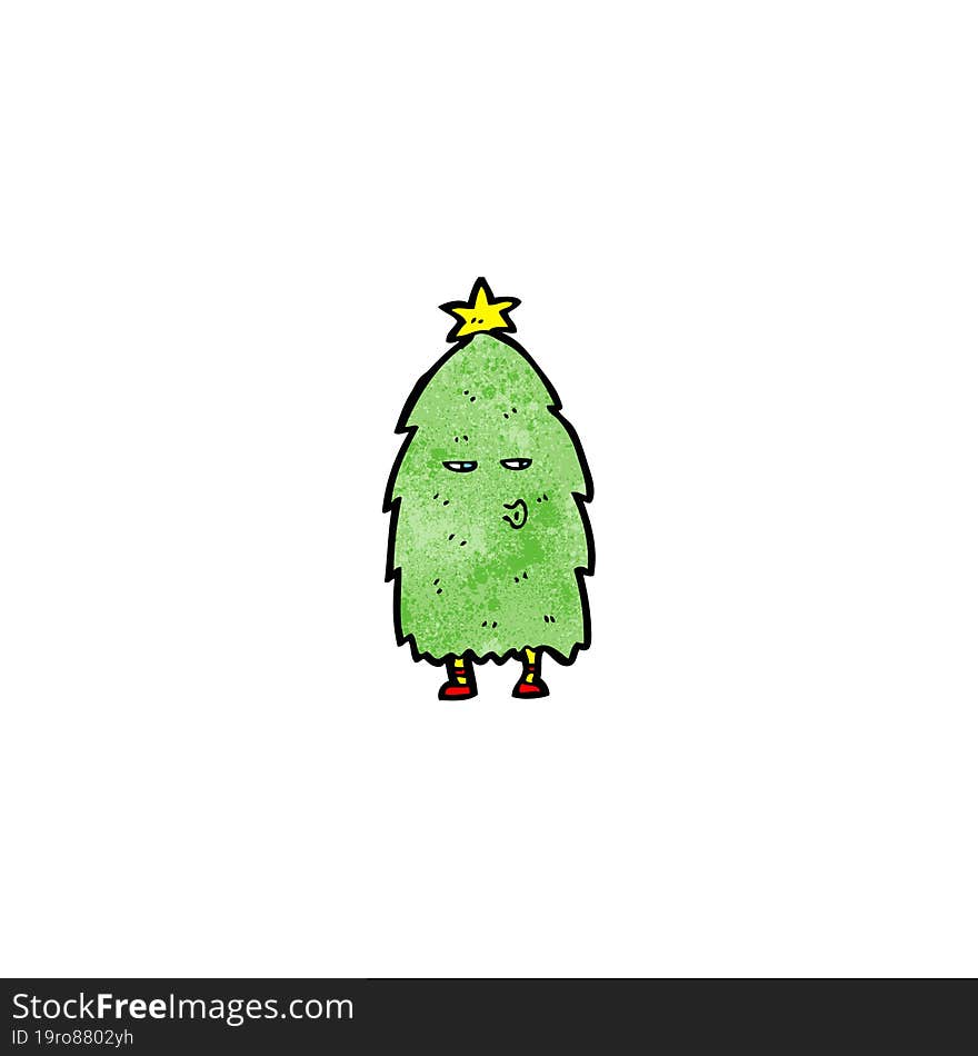 christmas tree cartoon character