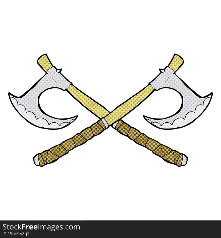 cartoon crossed axes