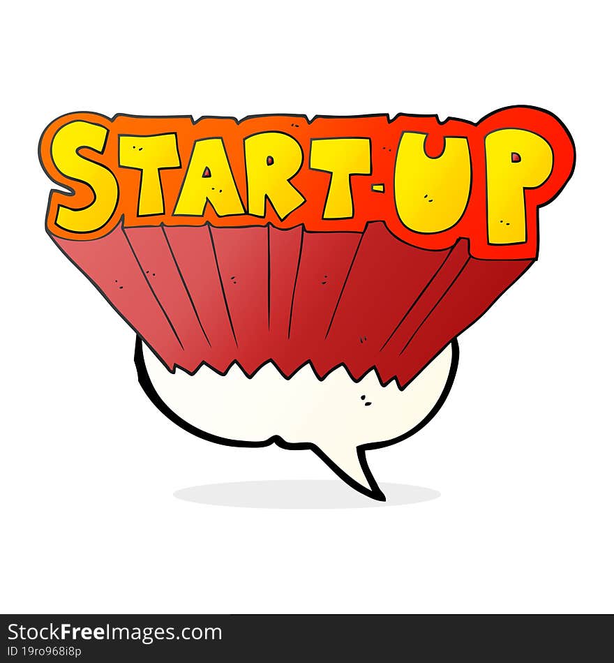 Speech Bubble Cartoon Startup Symbol