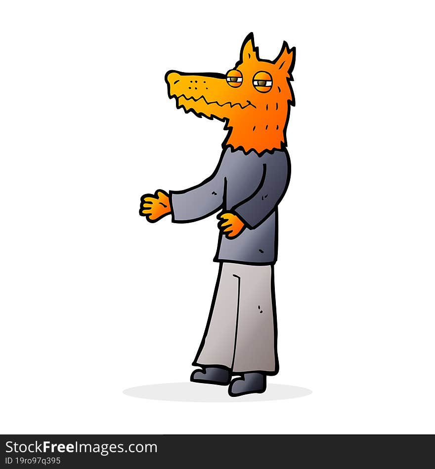 cartoon fox man