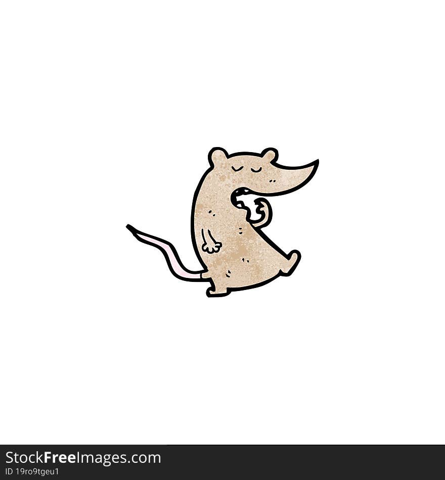 Cartoon Yawning Rat