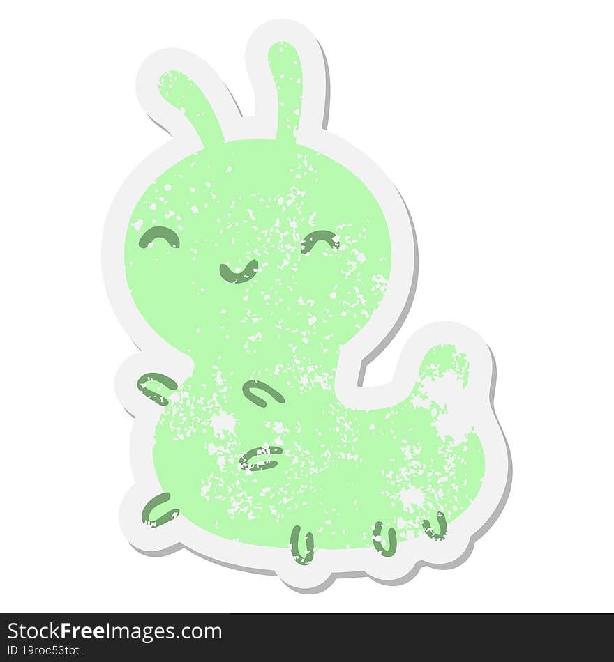 cute cartoon bug grunge sticker