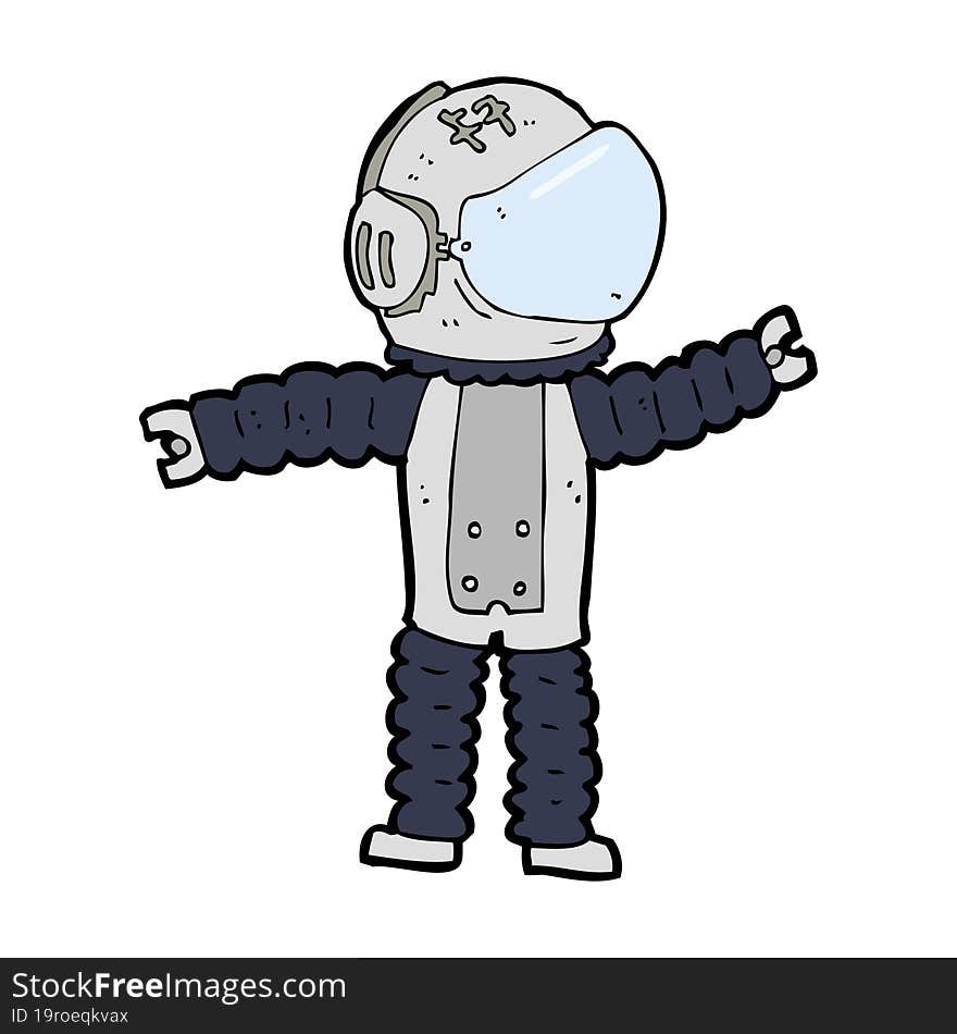 cartoon astronaut reaching