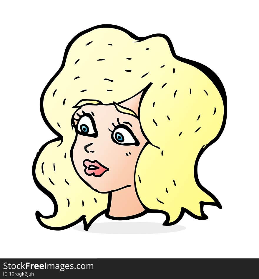 cartoon woman looking concerned