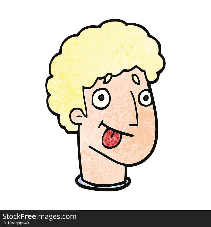 Cartoon Doodle Male Face