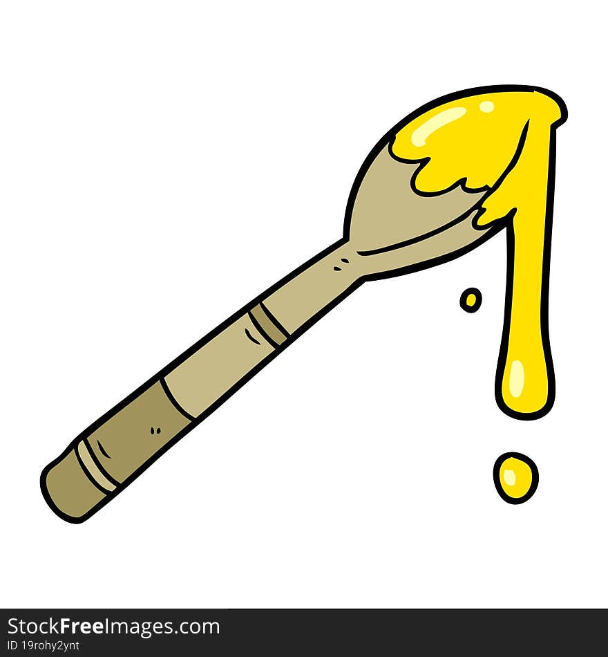 cartoon spoonful of honey. cartoon spoonful of honey