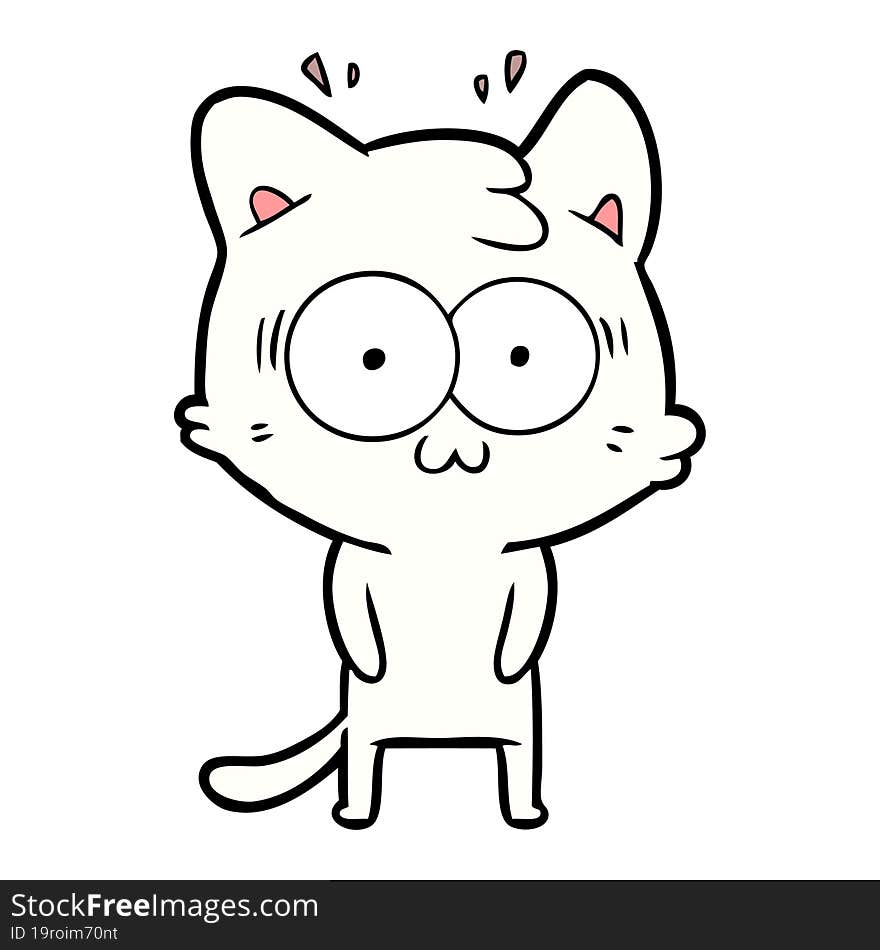 cartoon surprised cat. cartoon surprised cat