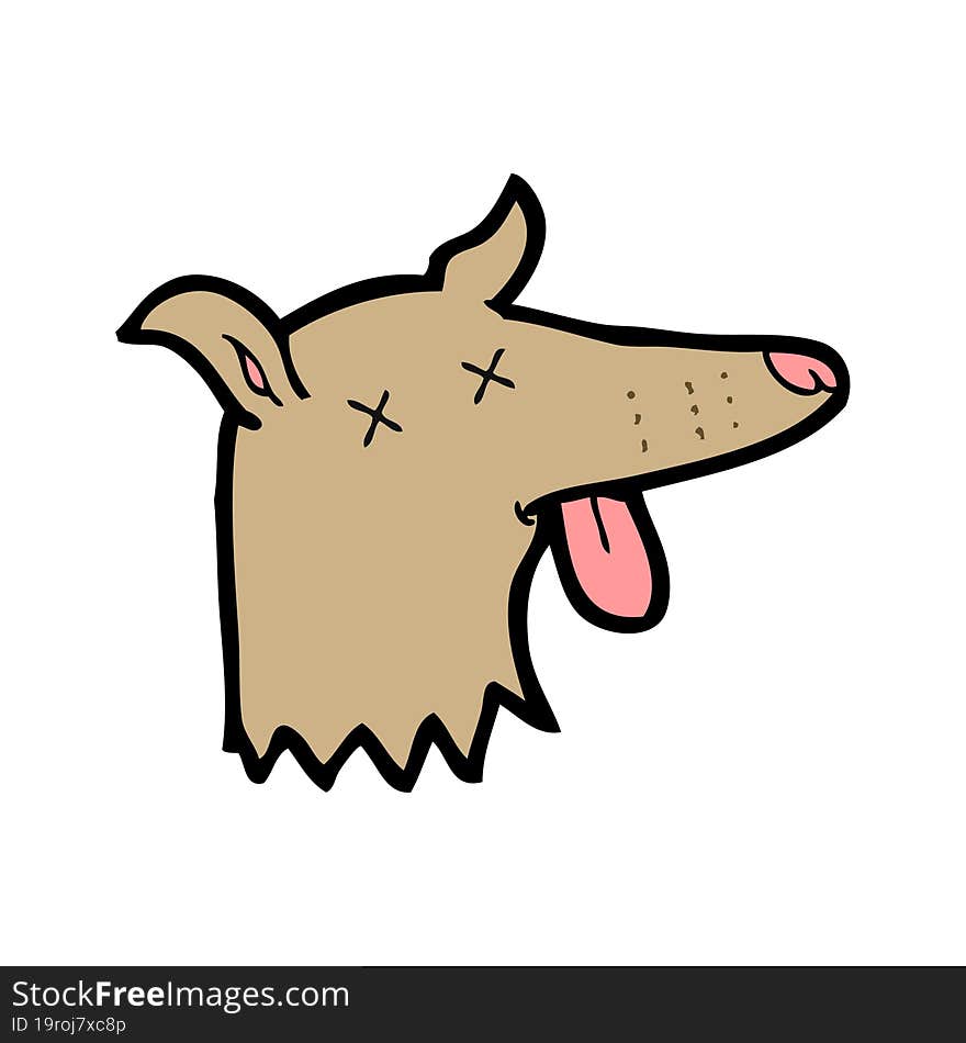 cartoon dead dog face