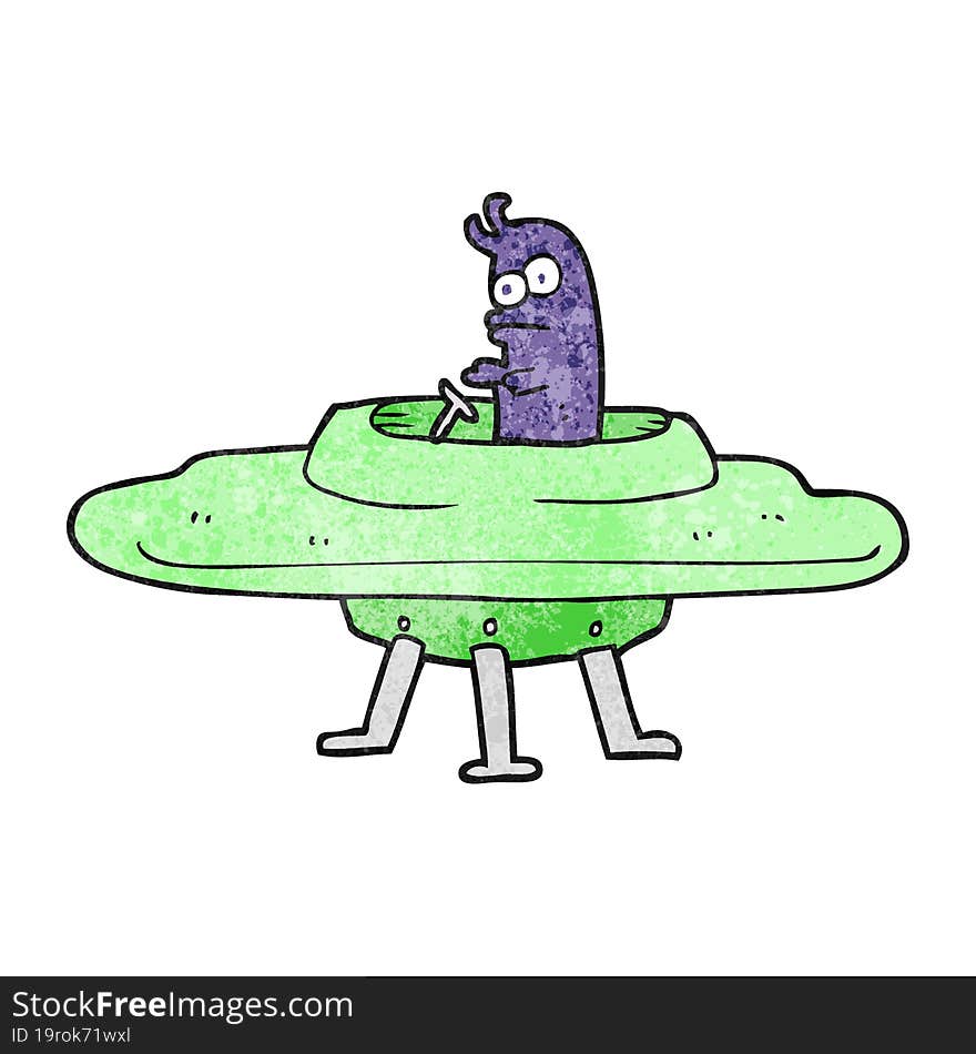 textured cartoon flying saucer