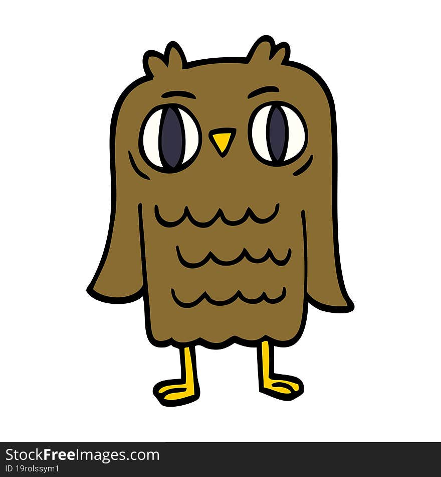 cartoon doodle owl