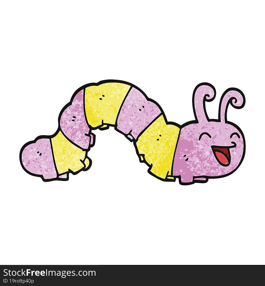 cute cartoon doodle caterpillar