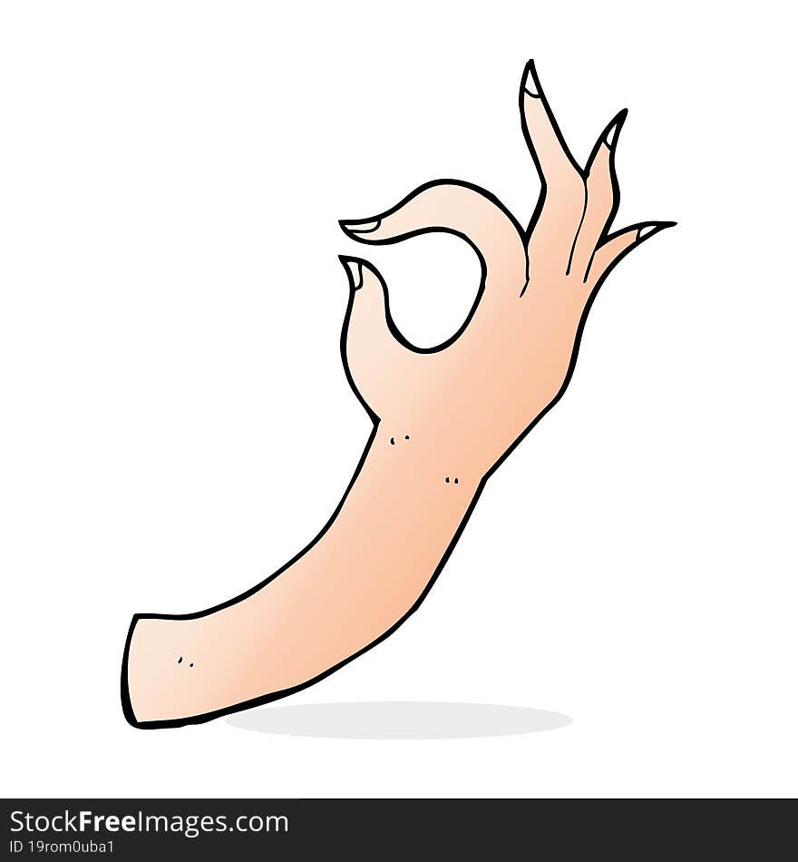 cartoon hand symbol