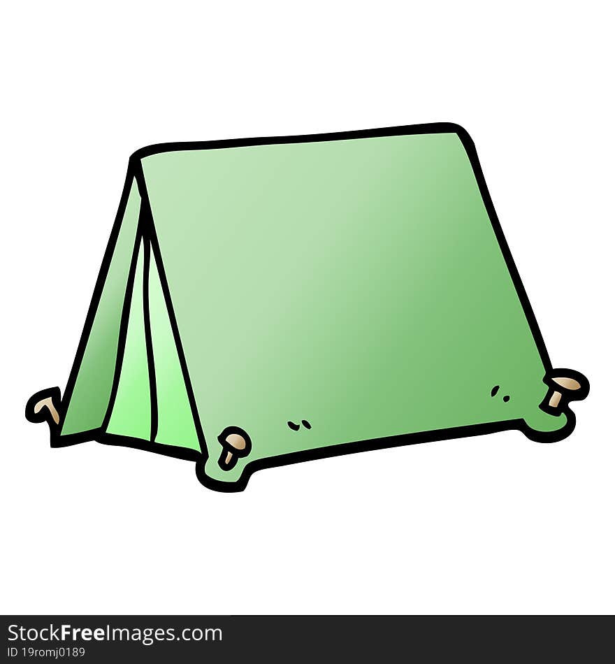 vector gradient illustration cartoon tent