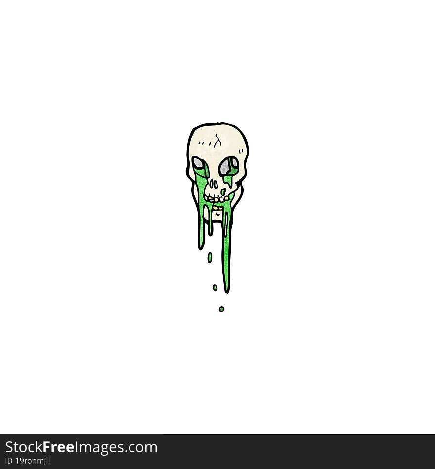 Spooky Skull Symbol Cartoon