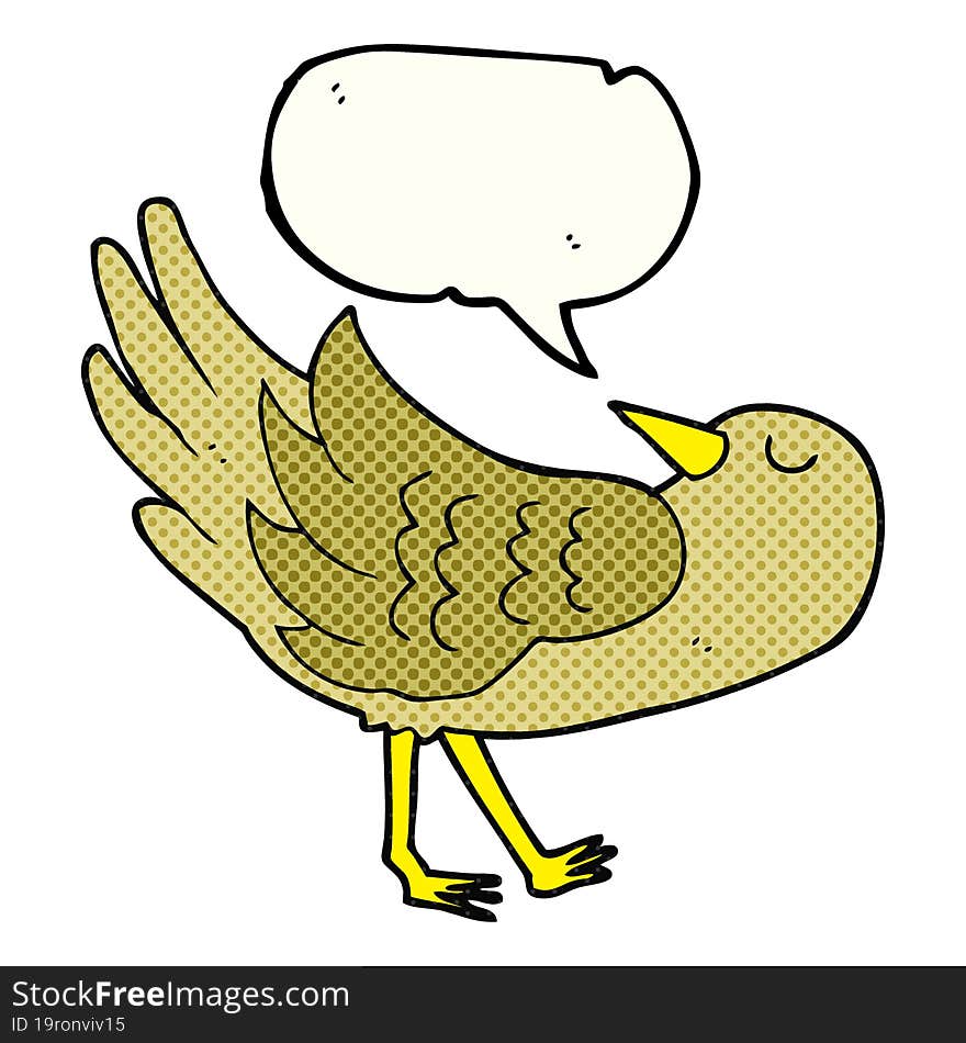 comic book speech bubble cartoon bird