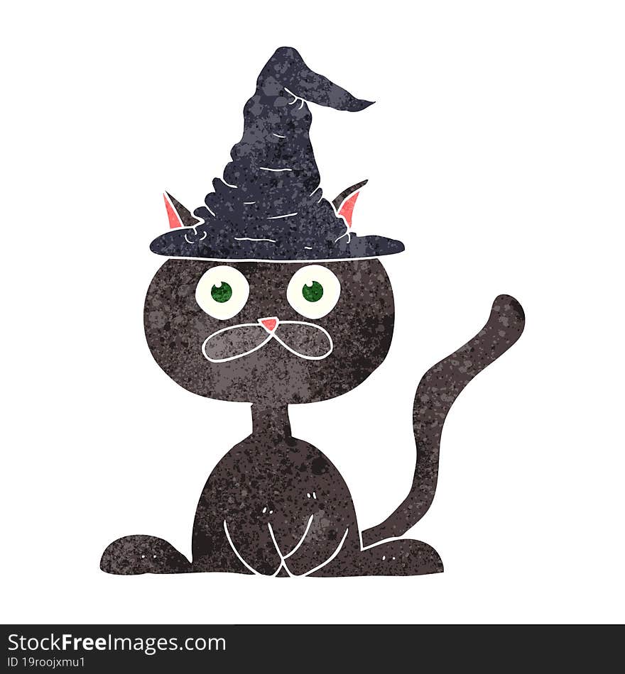 Retro Cartoon Halloween Cat