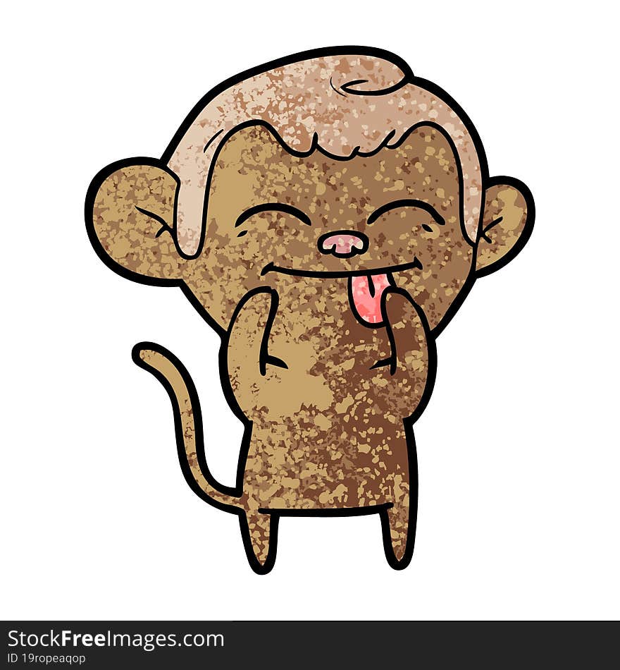 funny cartoon monkey. funny cartoon monkey