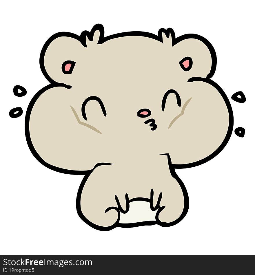 cartoon hamster with full cheek pouches. cartoon hamster with full cheek pouches