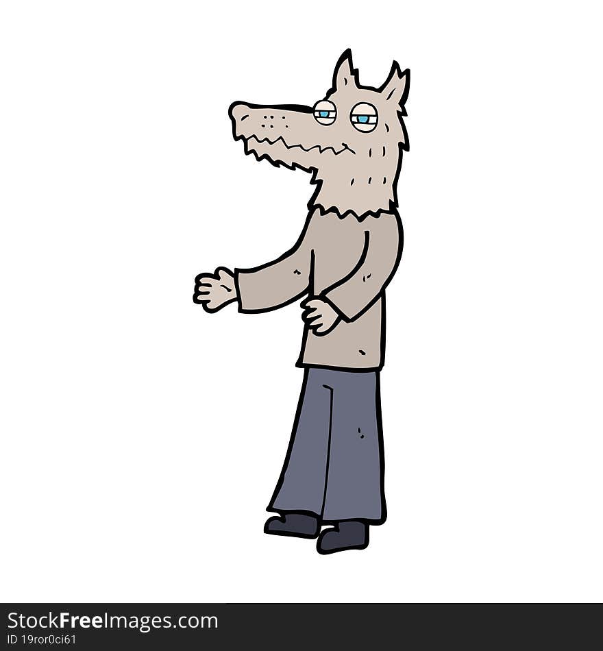 Cartoon Wolf Man