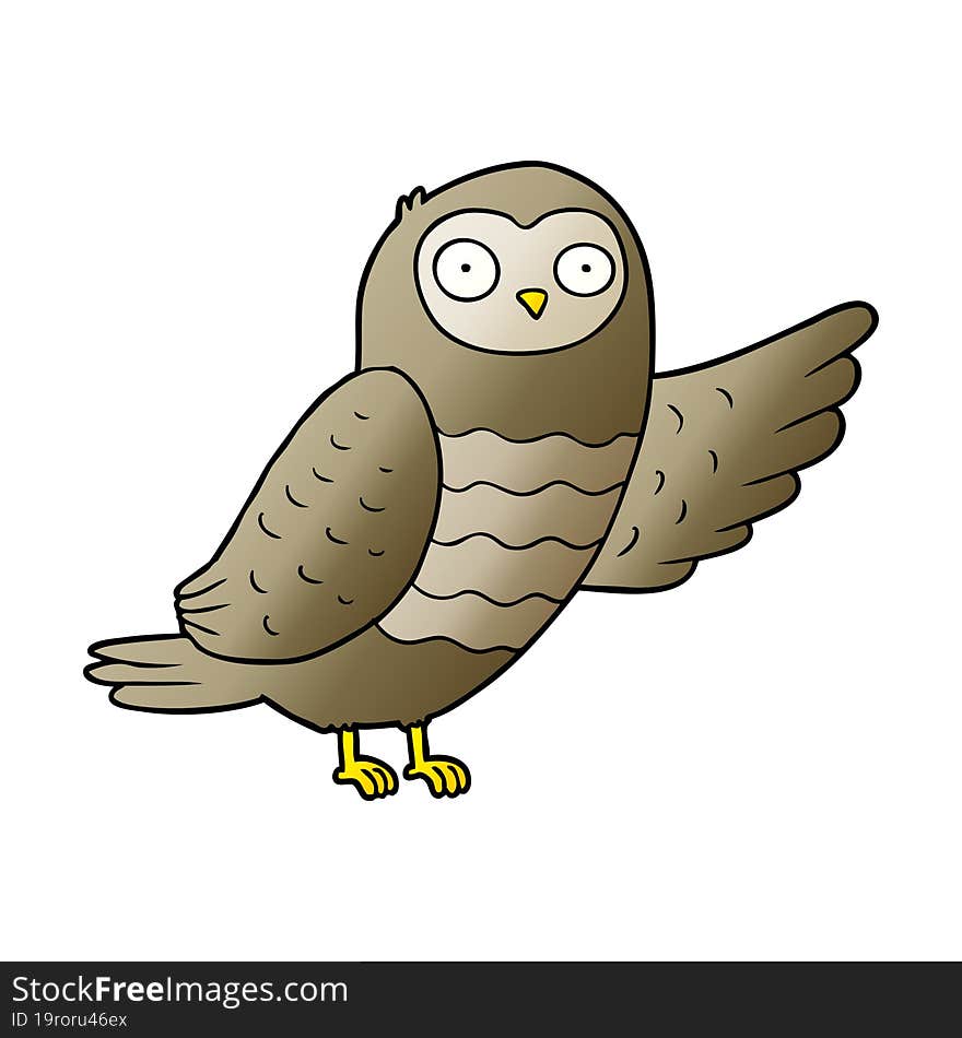 cartoon owl pointing. cartoon owl pointing