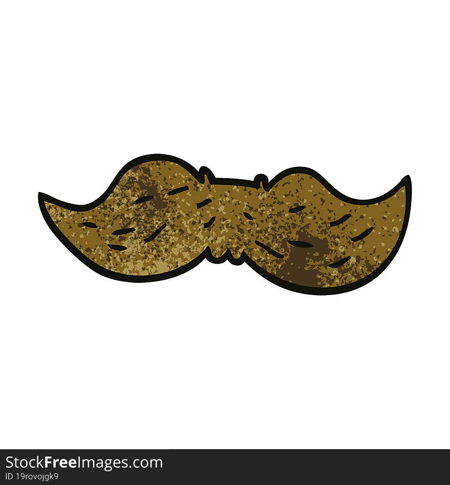 cartoon doodle mans mustache