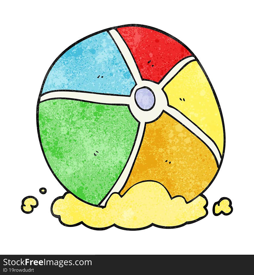 textured cartoon beach ball