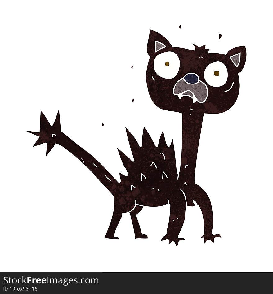 Cartoon Scared Cat