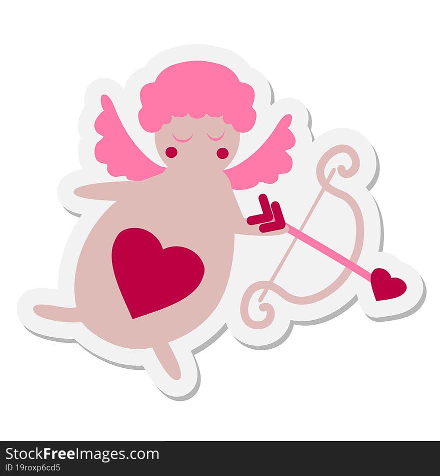 Valentine Cherub Cupid Sticker