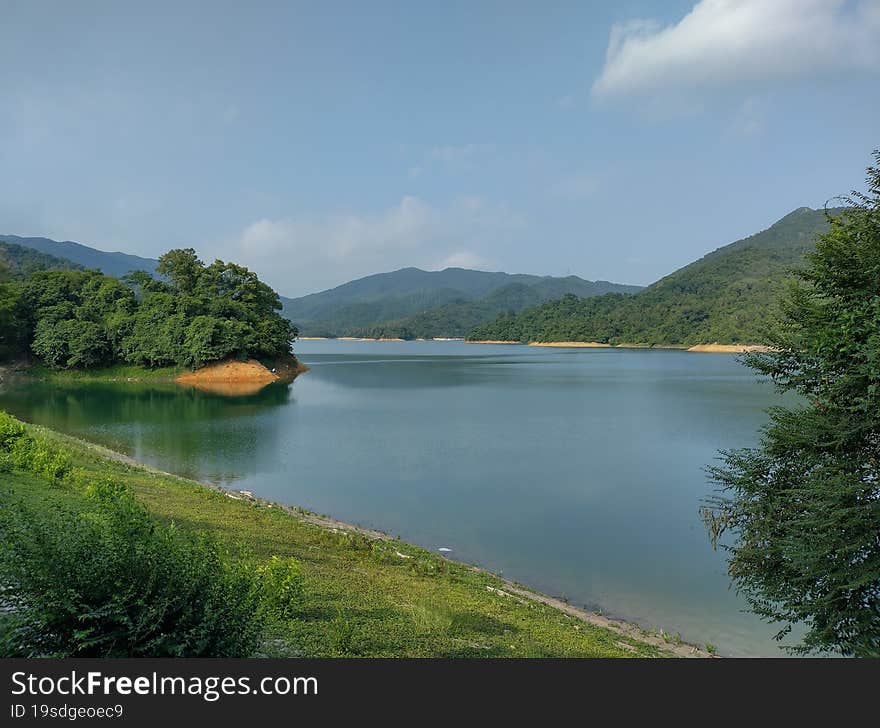 Beautiful Nature Photography View Reservoir Irrigation System In Hong Kong Shing Mun Country Park Stuen Wan