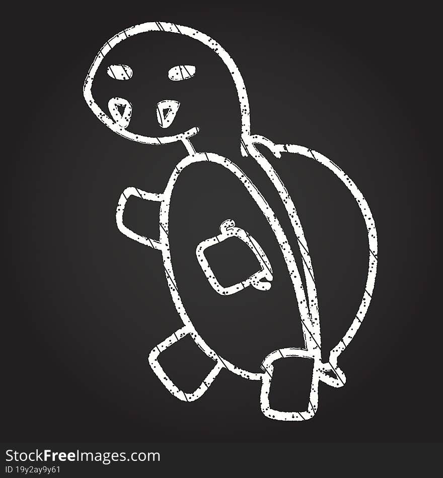 Tortoise Chalk Drawing