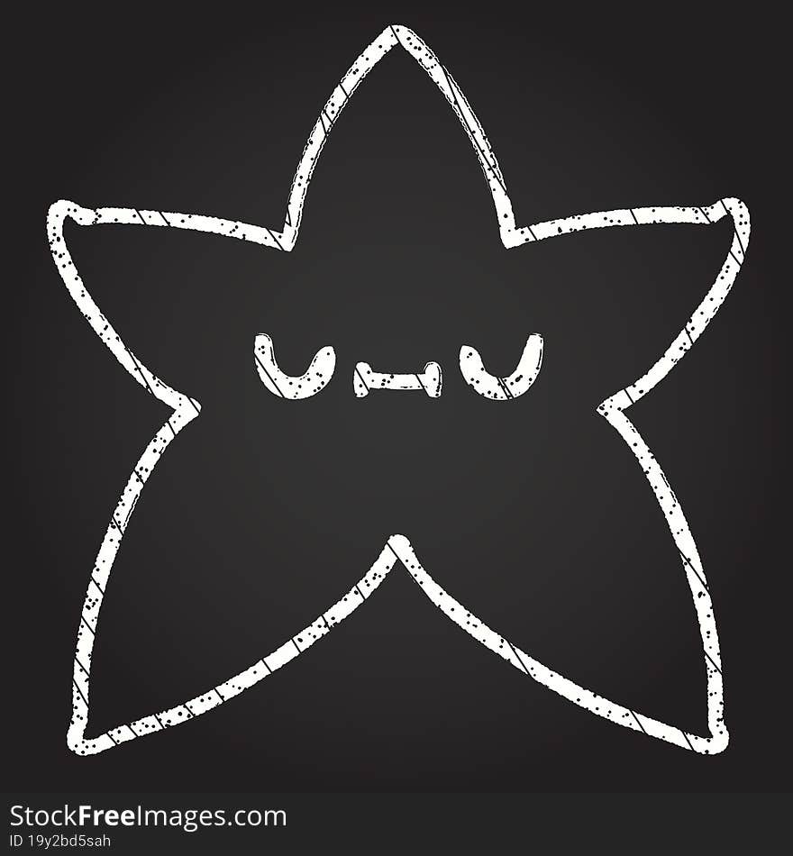 Cute Star Chalk Drawing