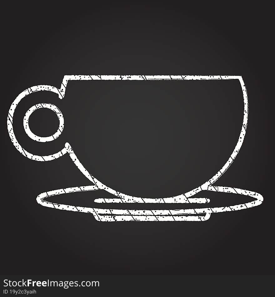 Cup Chalk Drawing