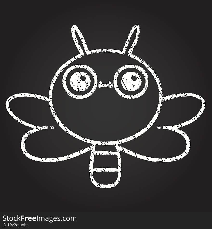 Cute Bug Chalk Drawing