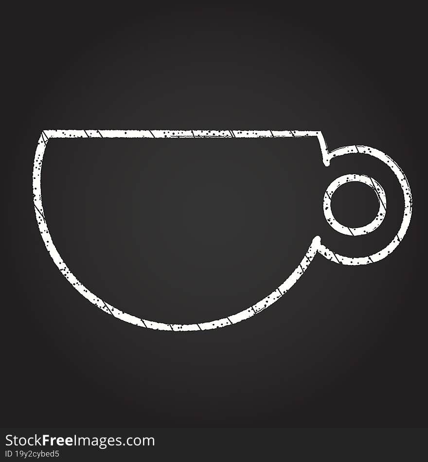 Cup Chalk Drawing