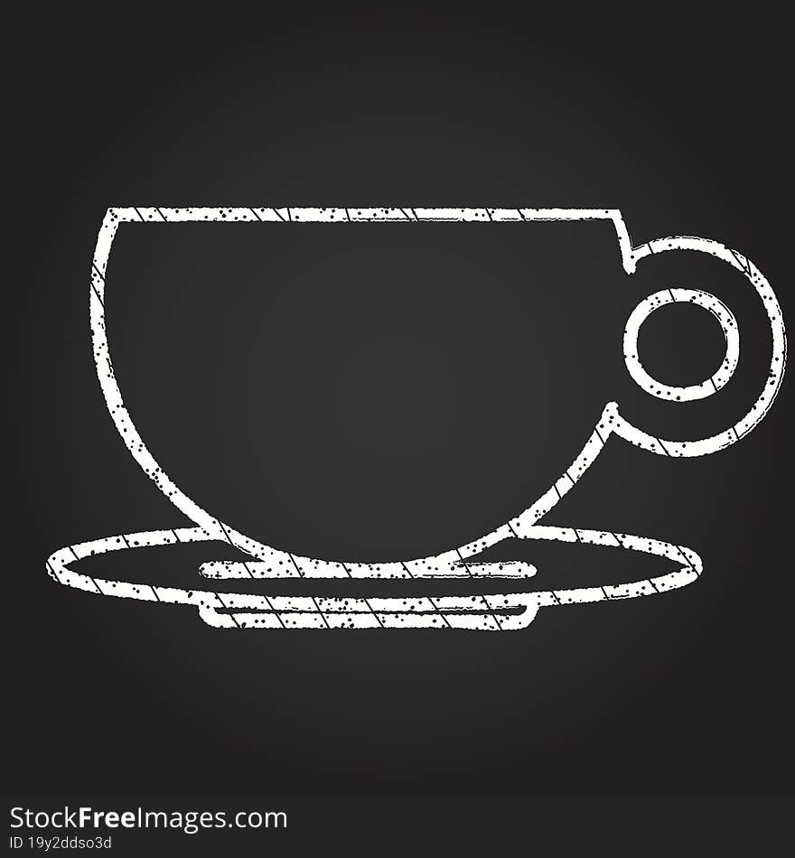 Cup Chalk Drawing