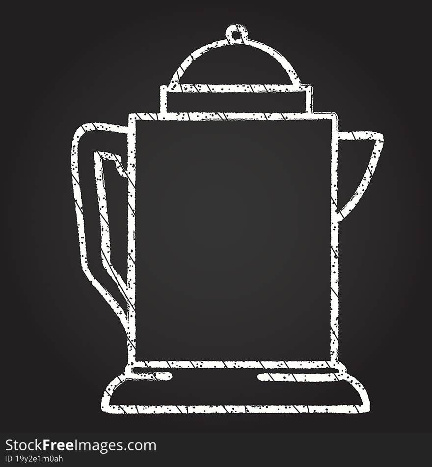 Coffee Kettle Chalk Drawing